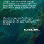 sambutan Nova Launcher sambutan Nova Launcher