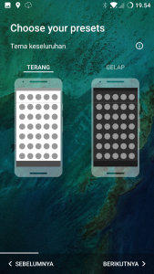 memilih tema Nova Launcher