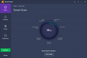 Avast Smart Scan melakukan pemindaian