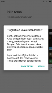 mengizinkan akses lokasi