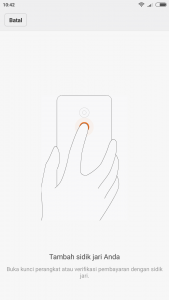 mengaktifkan kunci sidik jari