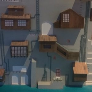 bagian belakang rumah pemandian Spirited Away