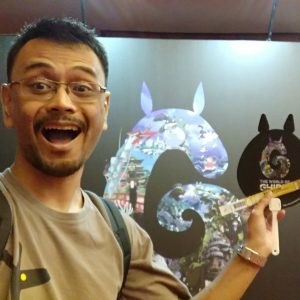 di depan pameran The World of Ghibli Jakarta