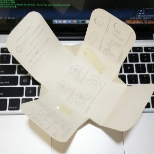 panduan penggunaan pada kardus Xiaomi Mi In-Ear