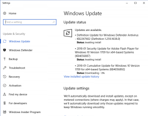 masalah pembaruan pada Windows 10