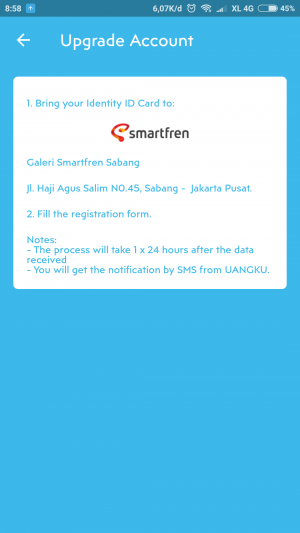 informasi cara upgrade Uangku