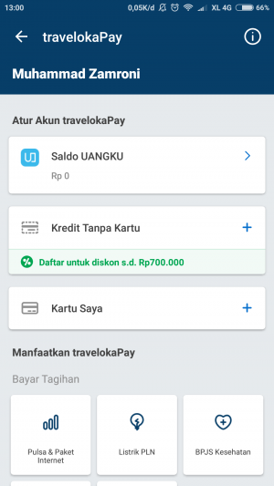 akun Uangku di Traveloka