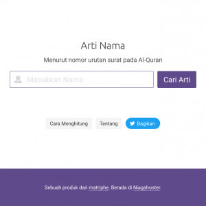 aplikasi Arti Nama