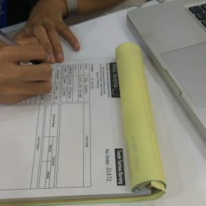 pemeriksaan kondisi sebelum di lembar tanda terima