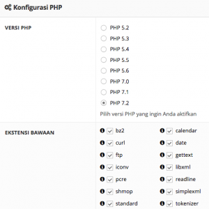 konfigurasi PHP Hostinger