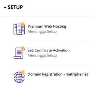 menu pengaturan Hostinger
