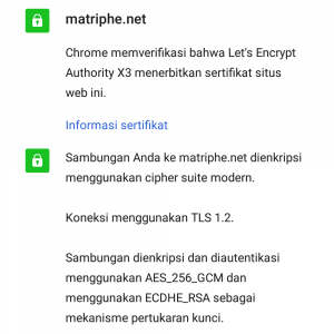 sertifikat SSL oleh Let’s Encrypt Authority X3
