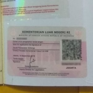 legalisasi Kementerian Luar Negeri