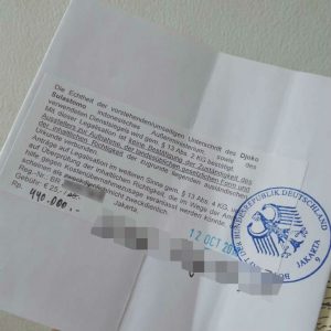 legalisasi Kedutaan Besar Republik Federal Jerman