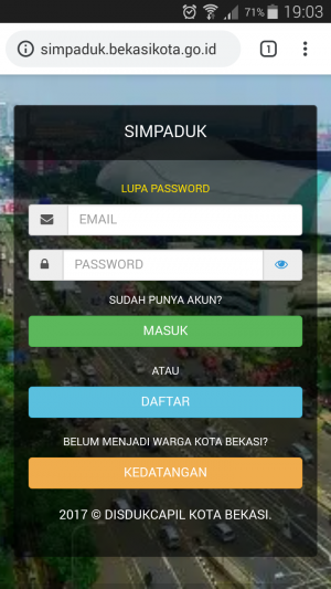 Antrean Online Simpaduk Kota Bekasi