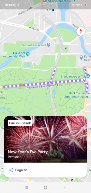 lokasi acara menurut Peta Google