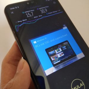 hasil tes kecepatan Mi Roaming