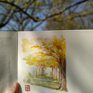 hasil lukisan cat air istri