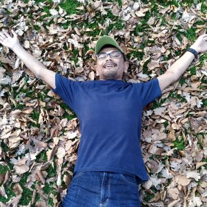 bermain guguran daun di Tiergarten