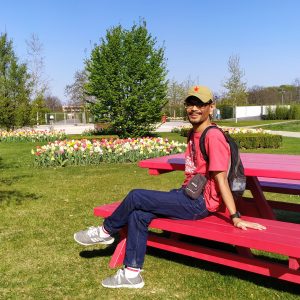 duduk-duduk di Volkspark, Potsdam