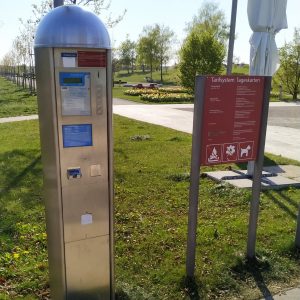 mesin penjual tiket otomatis di Volkspark, Potsdam