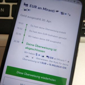 halaman transfer TransferWise