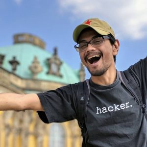 di depan Istana Sanssouci di depan Istana Sanssouci