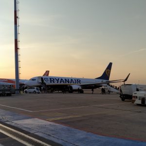 pesawat Ryan Air di Bandara Schönefeld
