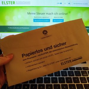 surat dari ELSTER berisi kode ativasi