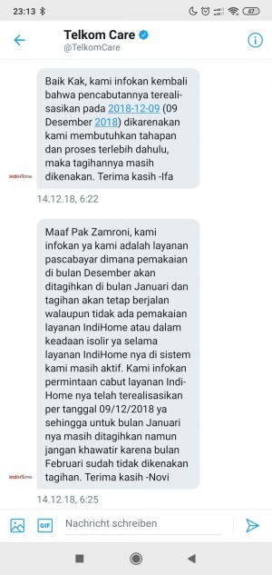 percakapan membingungkan dengan admin @TelkomCare