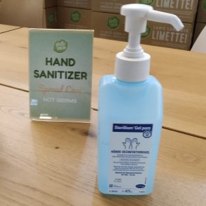 disinfektan tersedia di kantor HelloFresh