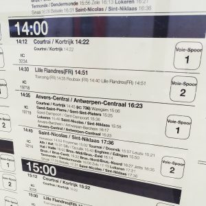 jadwal kereta di Stasiun Mouscron