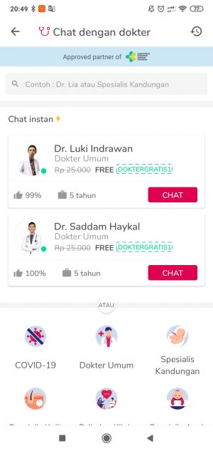 fitur Tanya Dokter di Halodoc
