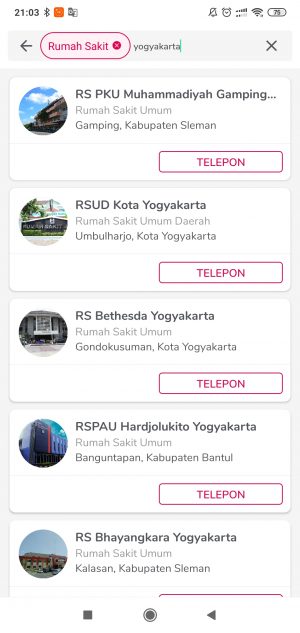 fitur Rumah Sakit di aplikasi Halodoc