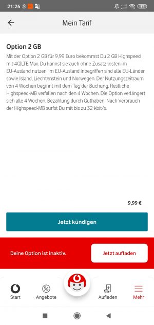 paket internet 2GB Vodafone