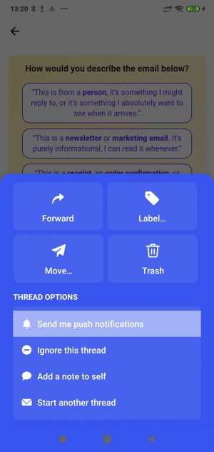 opsi menyalakan notifikasi Hey.com