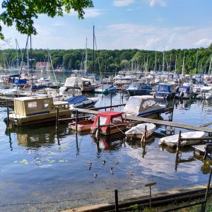 dermaga kapal di Große Malche