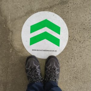 tulisan Buchstabenmuseum di lantai tulisan Buchstabenmuseum di lantai