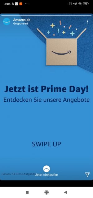 iklan Amazon Prime Day di Instagram Story