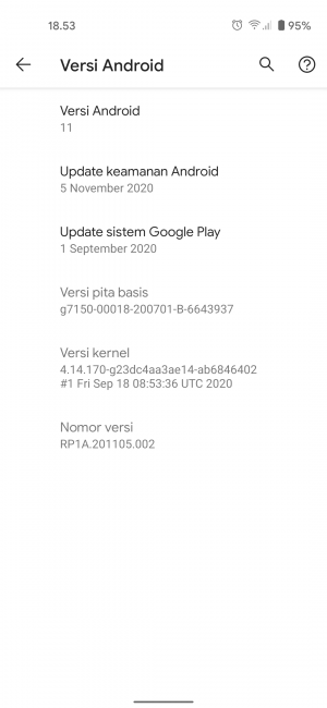 informasi Android 11 di Google Pixel 4a