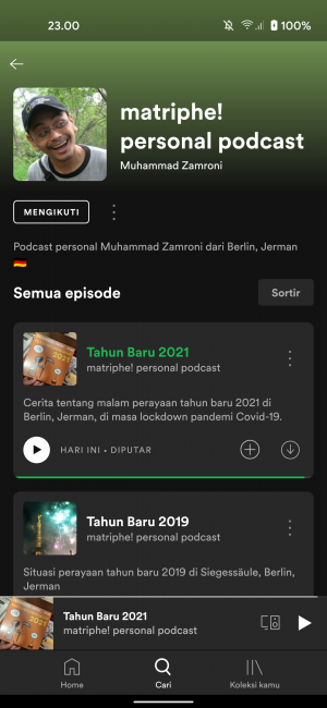 halaman matriphe! personal podcast di Spotify