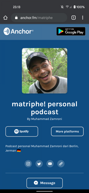 halaman Anchor matriphe! personal podcast