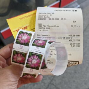 rentengan prangko seharga 0,95&euro; per buah