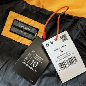 informasi material pada jaket Superdry informasi material pada jaket Superdry