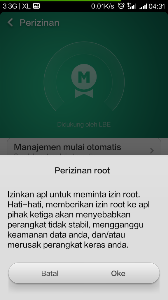 Xiaomi Redmi 1S berhasil di-root