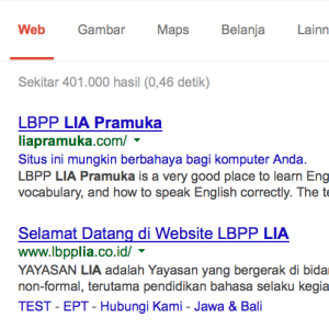 Google Search: LIA Pramuka