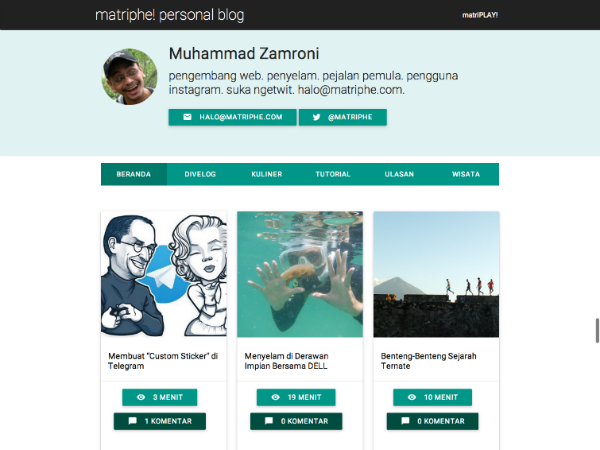 tampilan tema